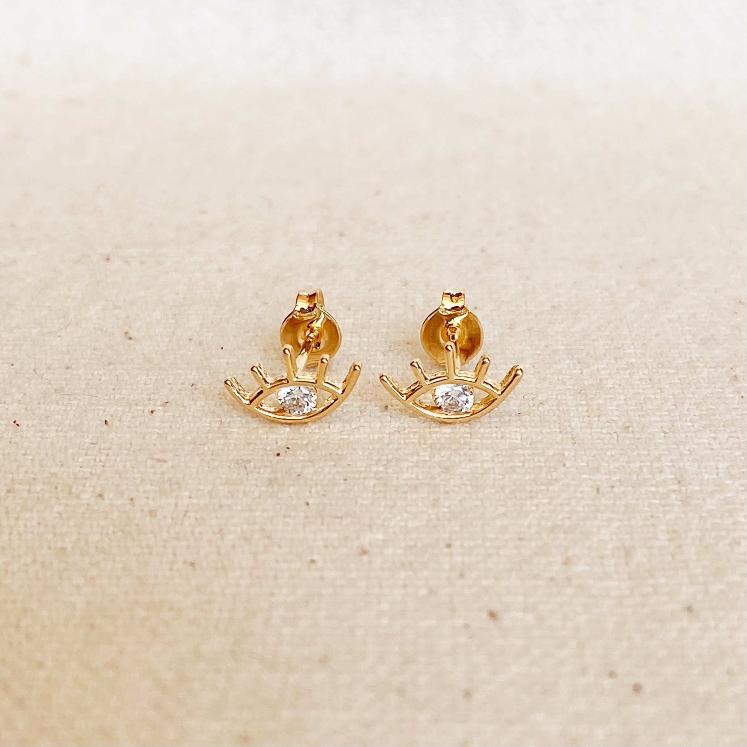 Mondsee 18k Gold Filled Eye Stud Earring | 18k Gold Filled Jewelry