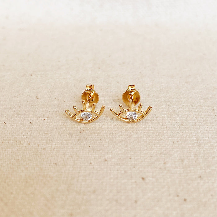 Mondsee 18k Gold Filled Eye Stud Earring | 18k Gold Filled Jewelry