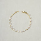 18k Gold Filled Sideway Baguette Tennis Bracelet