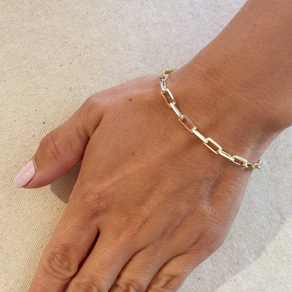 Mondsee 18k Gold Filled Paperclip Link Bracelet | 18k Gold Filled Jewelry