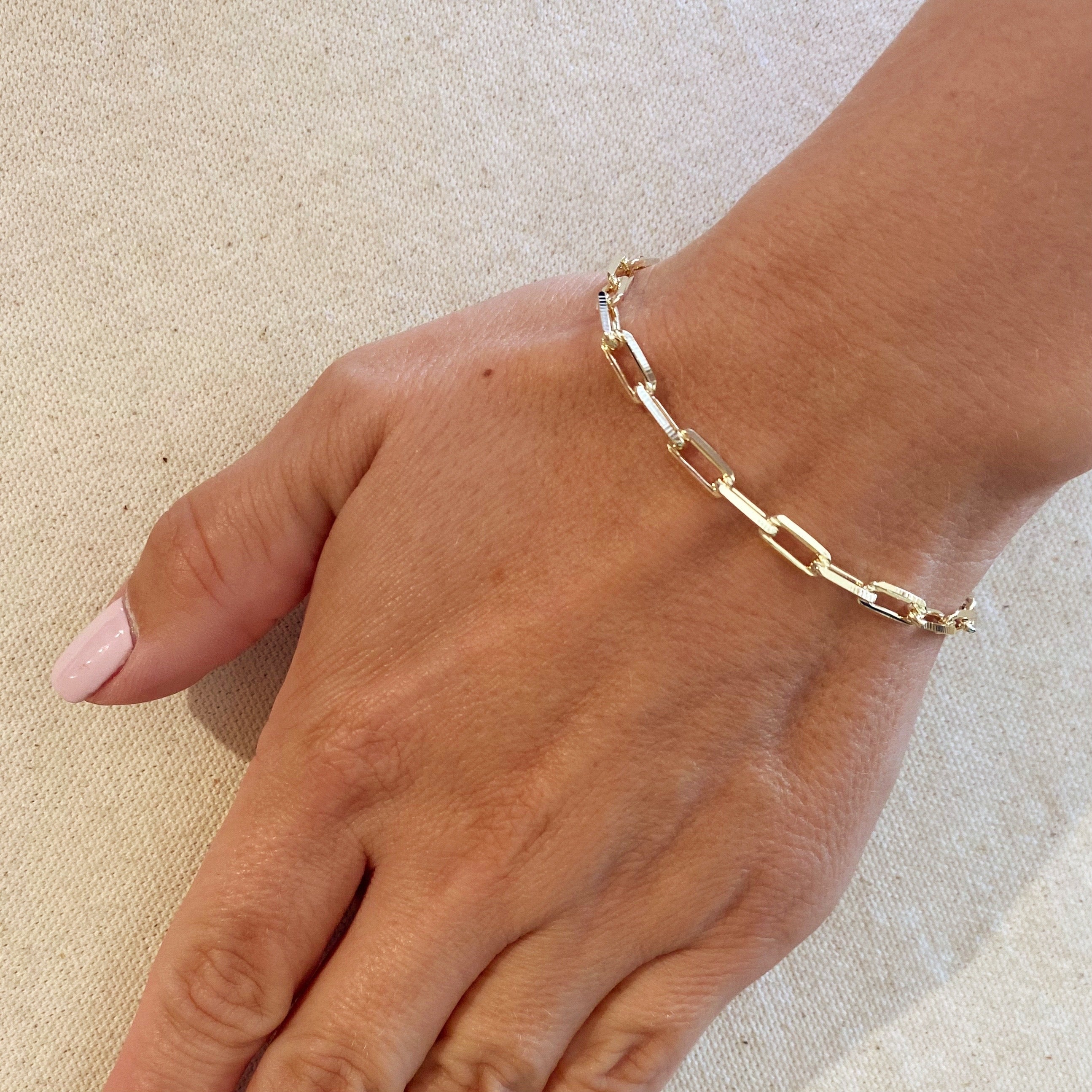 Mondsee 18k Gold Filled Paperclip Link Bracelet | 18k Gold Filled Jewelry