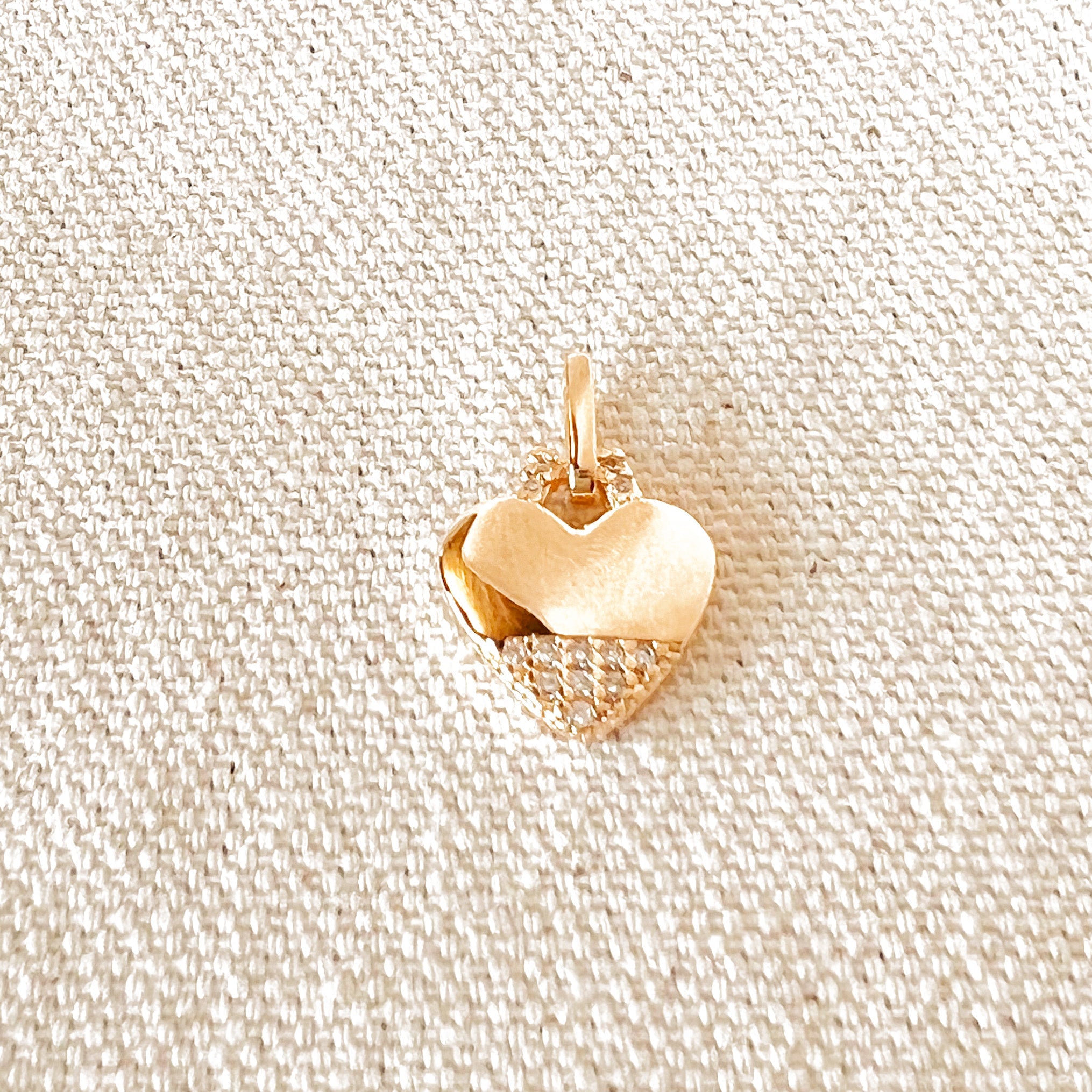 Mondsee 18k Gold Filled Heart Pendant With Cubic Zirconia Stones | 18k Gold Filled Jewelry