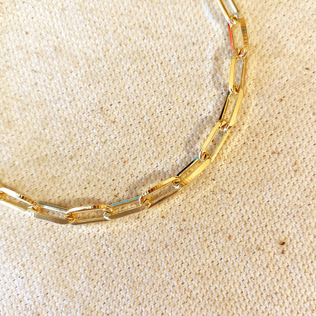 Mondsee 18k Gold Filled Paperclip Link Bracelet | 18k Gold Filled Jewelry