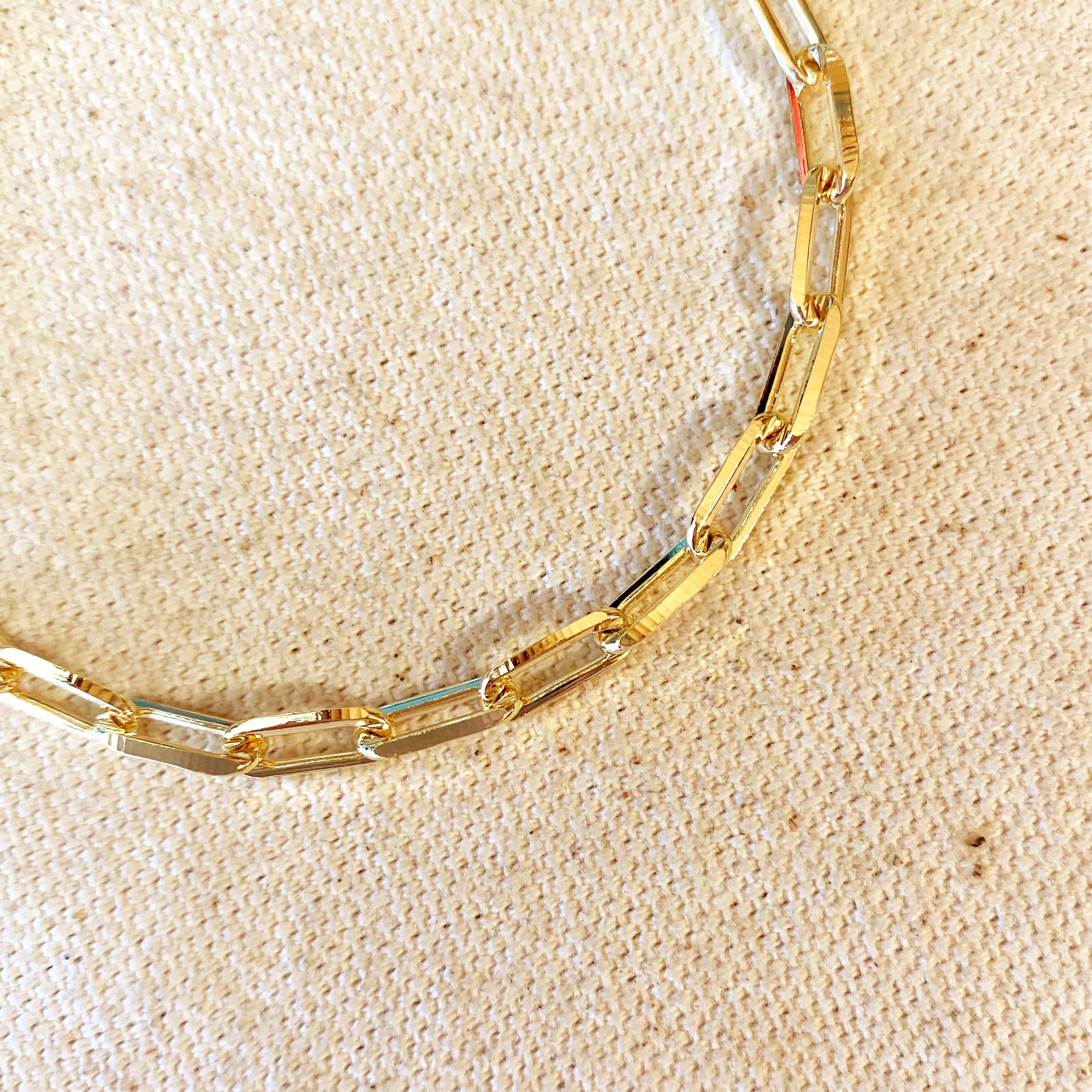 Mondsee 18k Gold Filled Paperclip Link Bracelet | 18k Gold Filled Jewelry