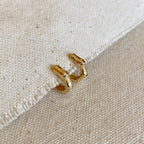 Mondsee 18k Gold Filled Bamboo Clicker Hoop Earrings | 18k Gold Filled Jewelry