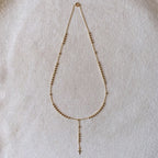 Mondsee 18k Gold Filled Simple Cross Rosary Necklace | 18k Gold Filled Jewelry