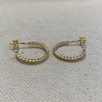 Mondsee 18k Gold Filled 18mm Bezel Cubic Zirconia C-Hoop | 18k Gold Filled Jewelry