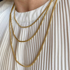 Mondsee 18K Gold Filled Rounded Snake Chain | 18k Gold Filled Jewelry