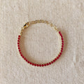 Mondsee 18k Gold Filled 3mm CZ Fuchsia Bracelet | 18k Gold Filled Jewelry