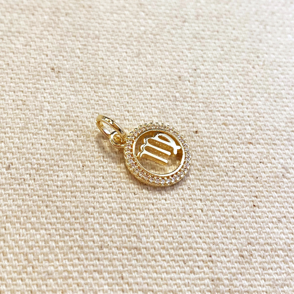 Mondsee 18k Gold Filled Mini Virgo Zodiac Pendant | 18k Gold Filled Jewelry