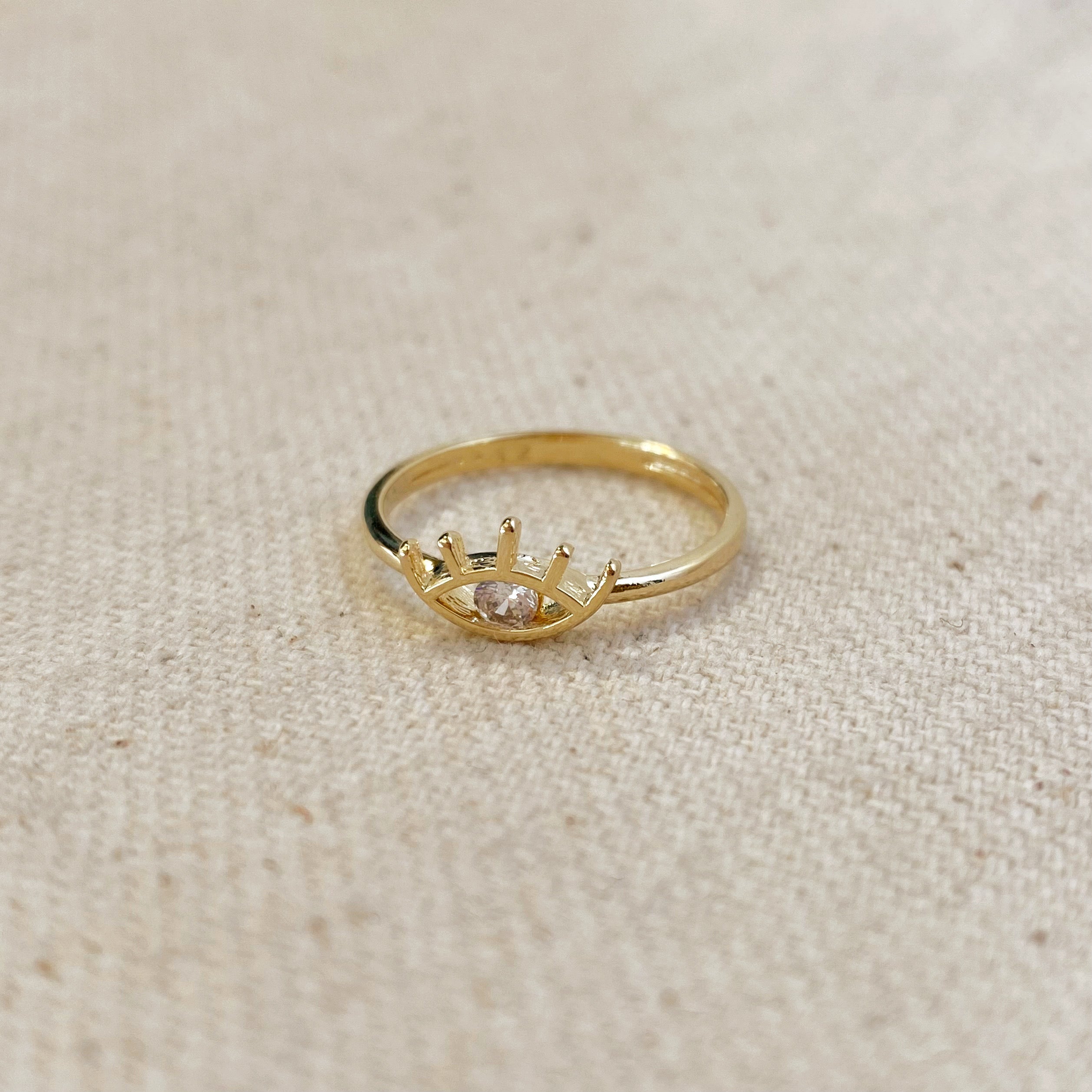 Mondsee 18k Gold Filled Dainty Eye Ring | 18k Gold Filled Jewelry