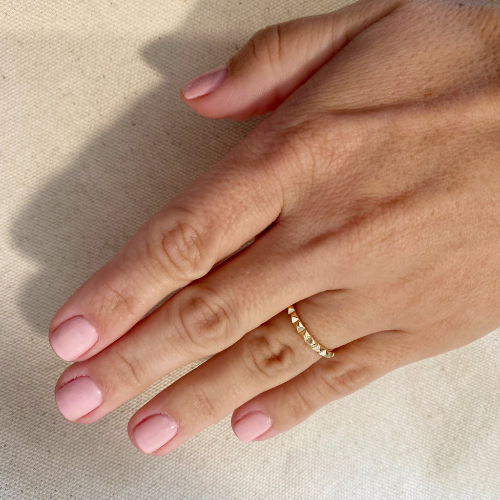 Mondsee 18k Gold Filled Spiked Band Ring | 18k Gold Filled Jewelry