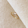 Mondsee 18k Gold Filled Vintage Mini Heart Stackable Band Ring | 18k Gold Filled Jewelry