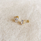 Mondsee 18k Gold Filled Oval Cubic Zirconia Stud Earrings | 18k Gold Filled Jewelry