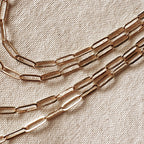 Mondsee 18k Gold Filled Classic Paperclip Chain | 18k Gold Filled Jewelry