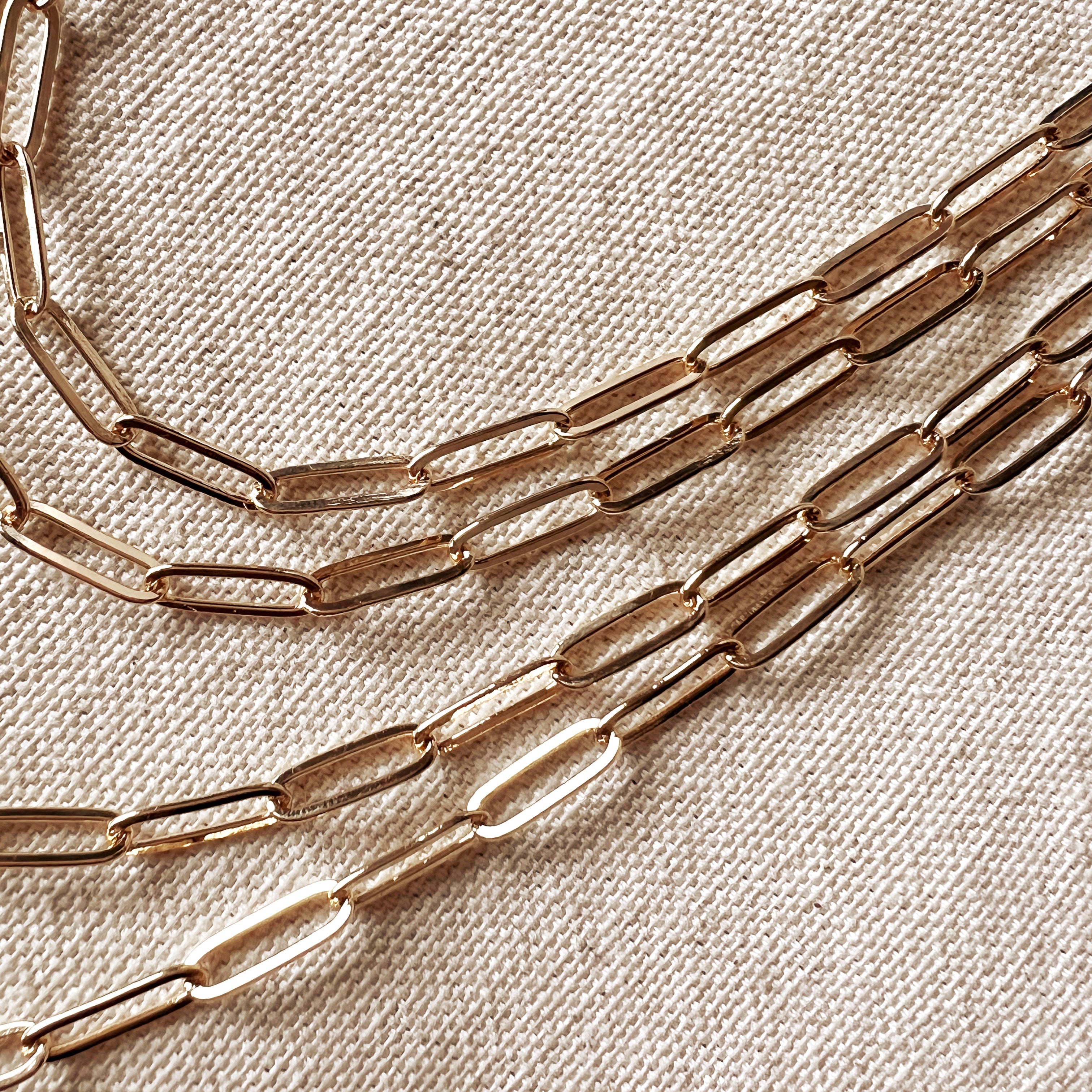 Mondsee 18k Gold Filled Classic Paperclip Chain | 18k Gold Filled Jewelry