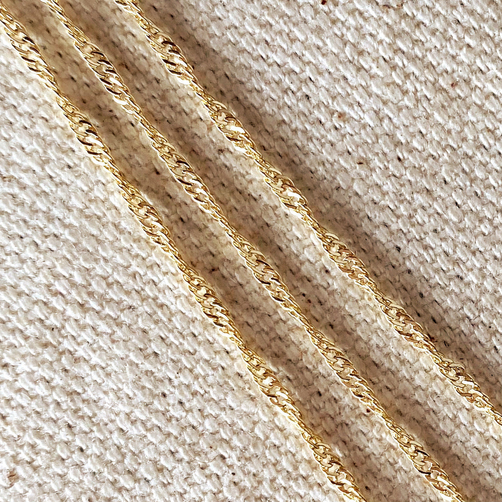 Mondsee 18k Gold Filled 1.3mm Singapore Chain | 18k Gold Filled Jewelry