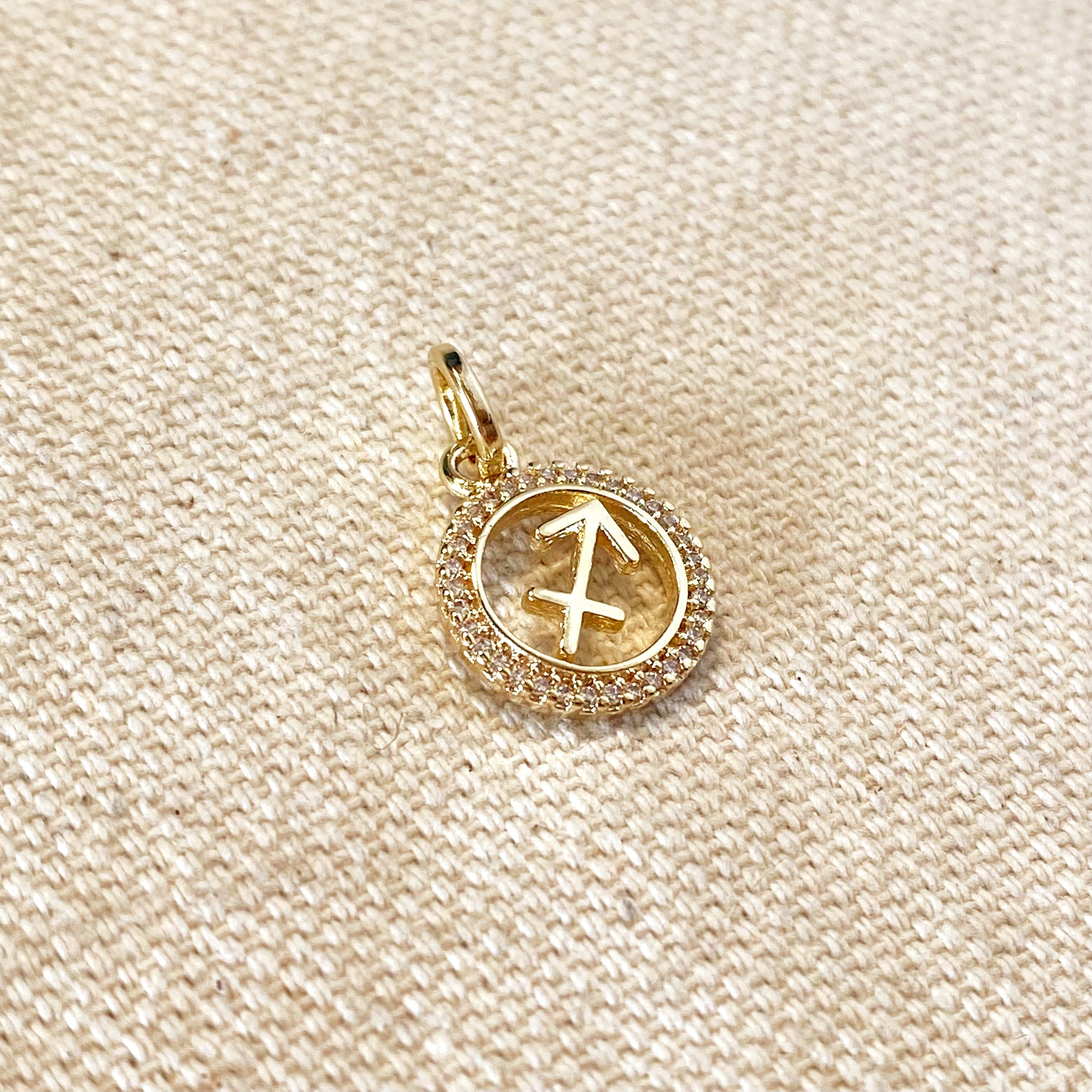 Mondsee 18k Gold Filled Mini Sagittarius Zodiac Pendant | 18k Gold Filled Jewelry