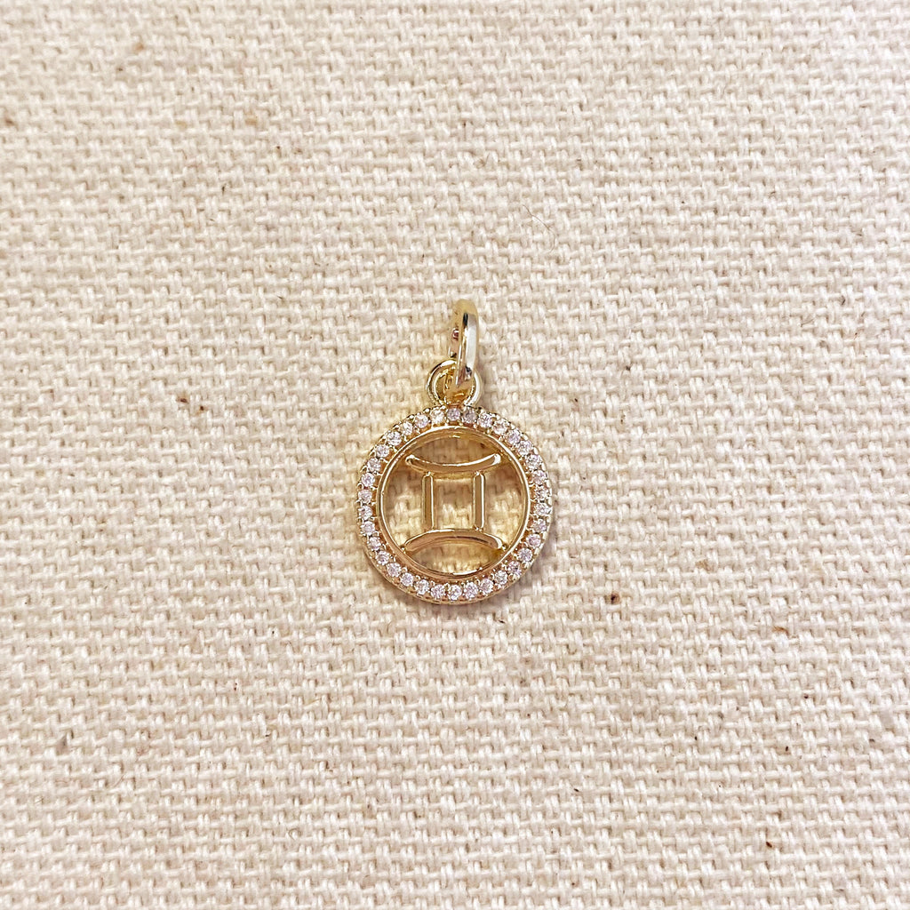 Mondsee 18k Gold Filled Mini Gemini Zodiac Pendant | 18k Gold Filled Jewelry