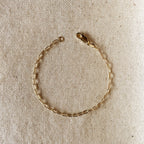 Mondsee 18k Gold Filled 2.5mm Cable Link Bracelet | 18k Gold Filled Jewelry
