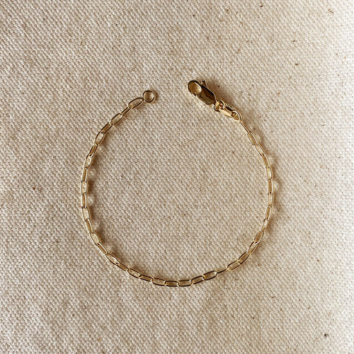 Mondsee 18k Gold Filled 2.5mm Cable Link Bracelet | 18k Gold Filled Jewelry