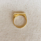 Mondsee 18k Gold Filled Bubble Flat Top Stackable Ring | 18k Gold Filled Jewelry