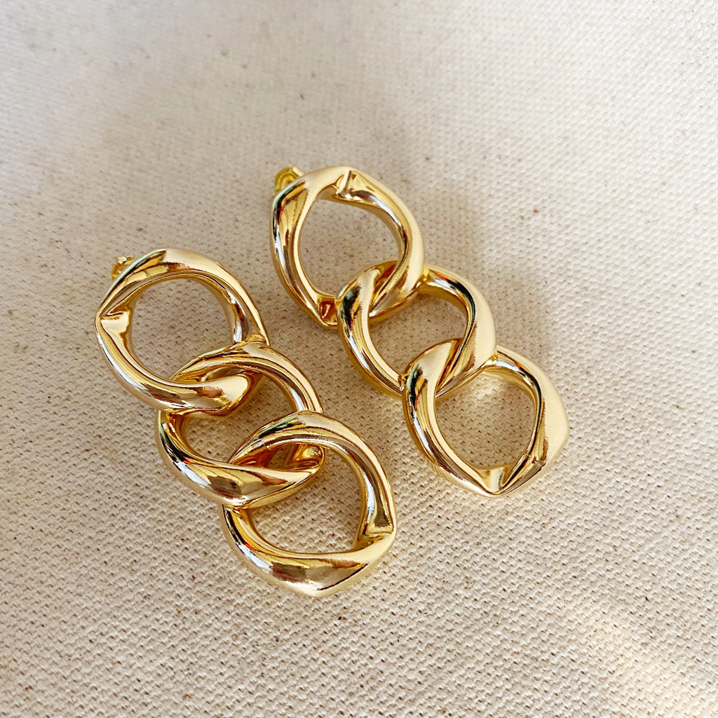 Mondsee 18k Gold Filled Chain Drop Earrings | 18k Gold Filled Jewelry