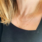 Mondsee 18k Gold Filled 1mm Curb Chain With Pressed Details | 18k Gold Filled Jewelry