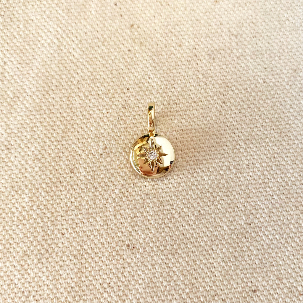 Mondsee 18k Gold Filled Mini Starburst Plate Pendant | 18k Gold Filled Jewelry