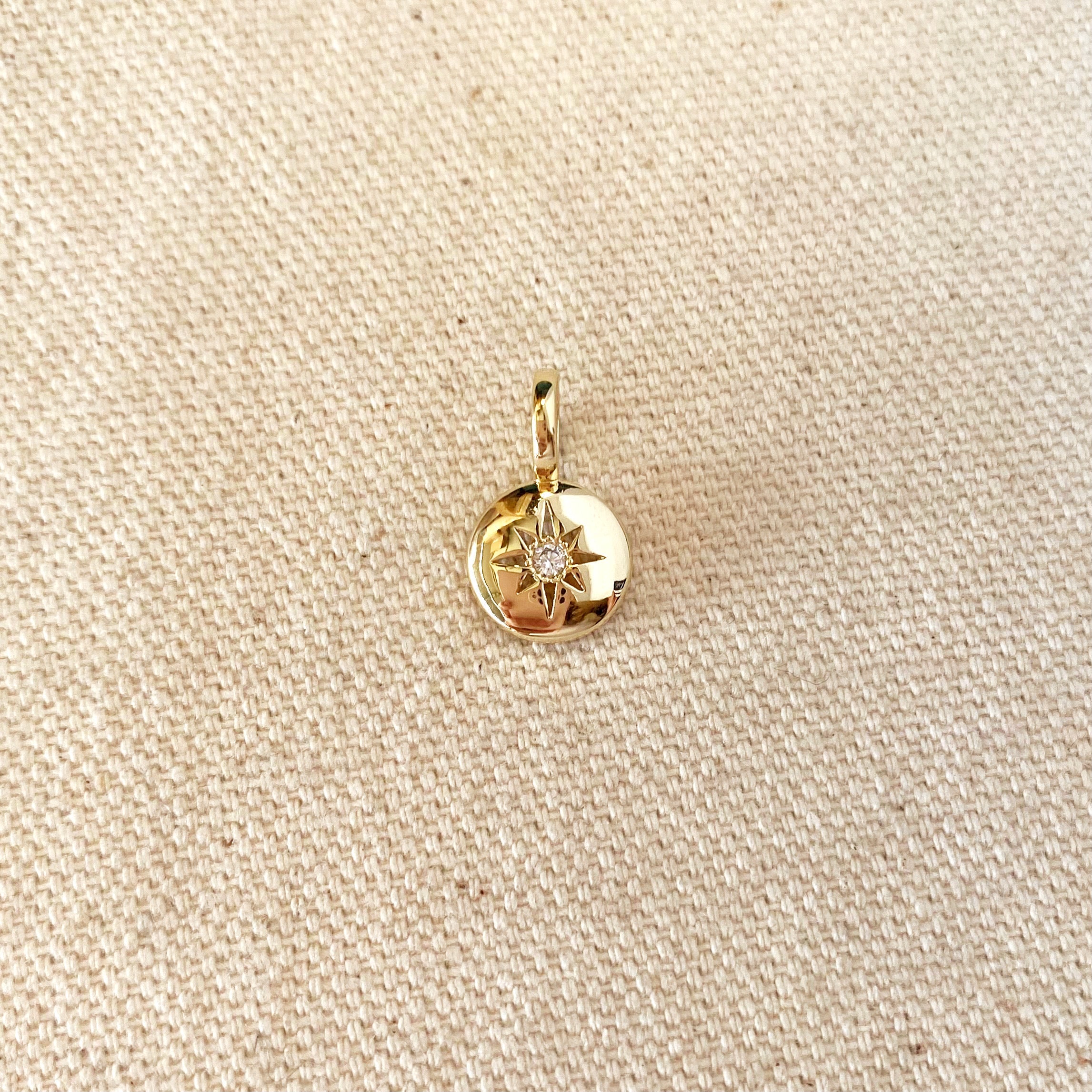 Mondsee 18k Gold Filled Mini Starburst Plate Pendant | 18k Gold Filled Jewelry