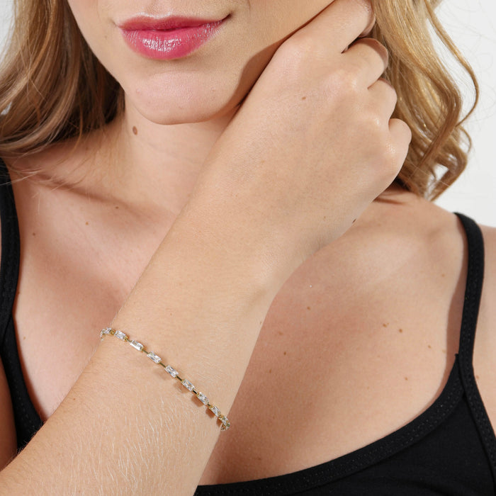 Mondsee 18k Gold Filled Baguette Tennis Bracelet | 18k Gold Filled Jewelry