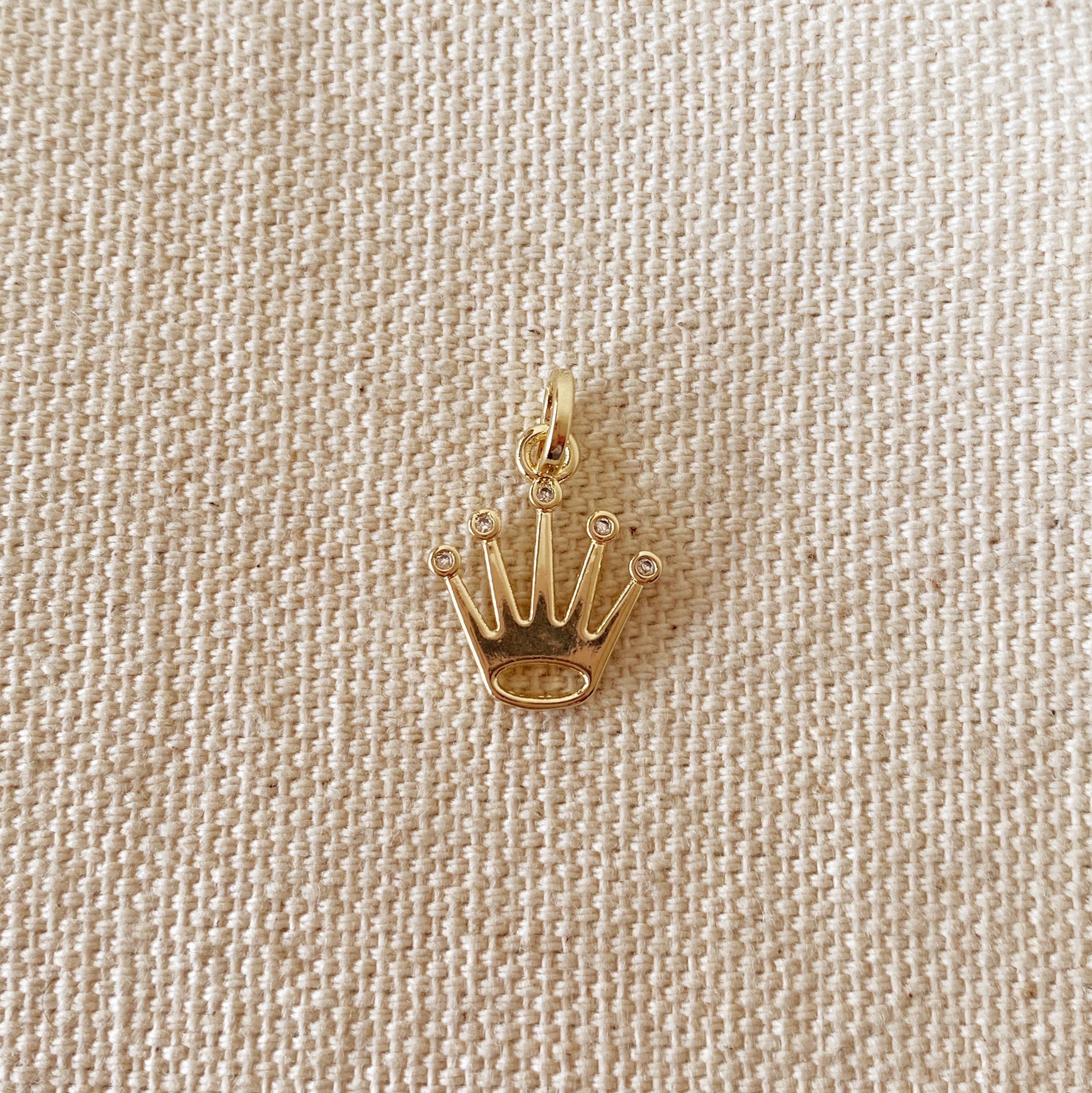 Mondsee 18k Gold Filled Crown Pendant With 5 Cubic Zirconia Stones | 18k Gold Filled Jewelry