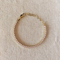 Mondsee 18k Gold Filled 3mm CZ Nude Pink Bracelet | 18k Gold Filled Jewelry