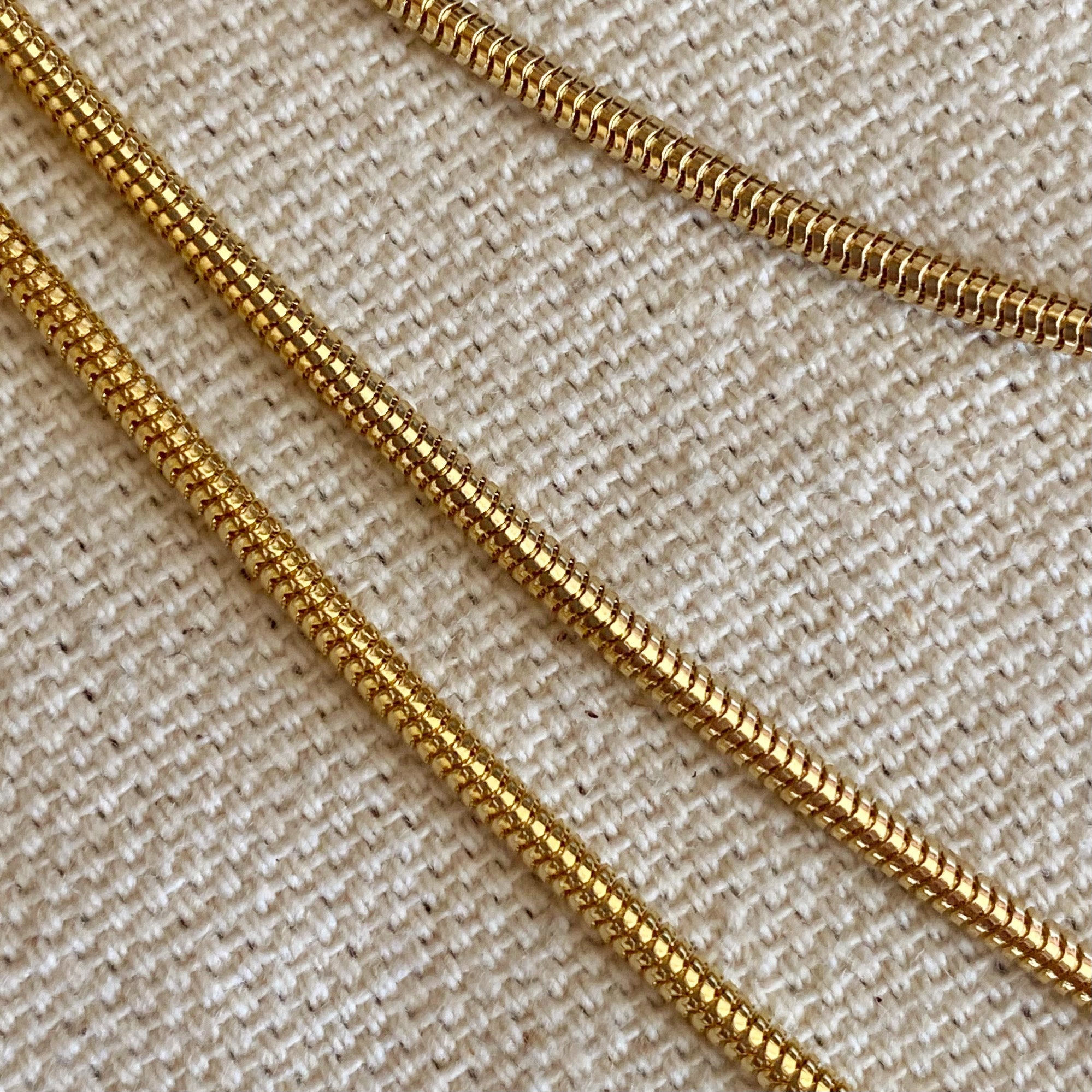 Mondsee 18K Gold Filled Rounded Snake Chain | 18k Gold Filled Jewelry