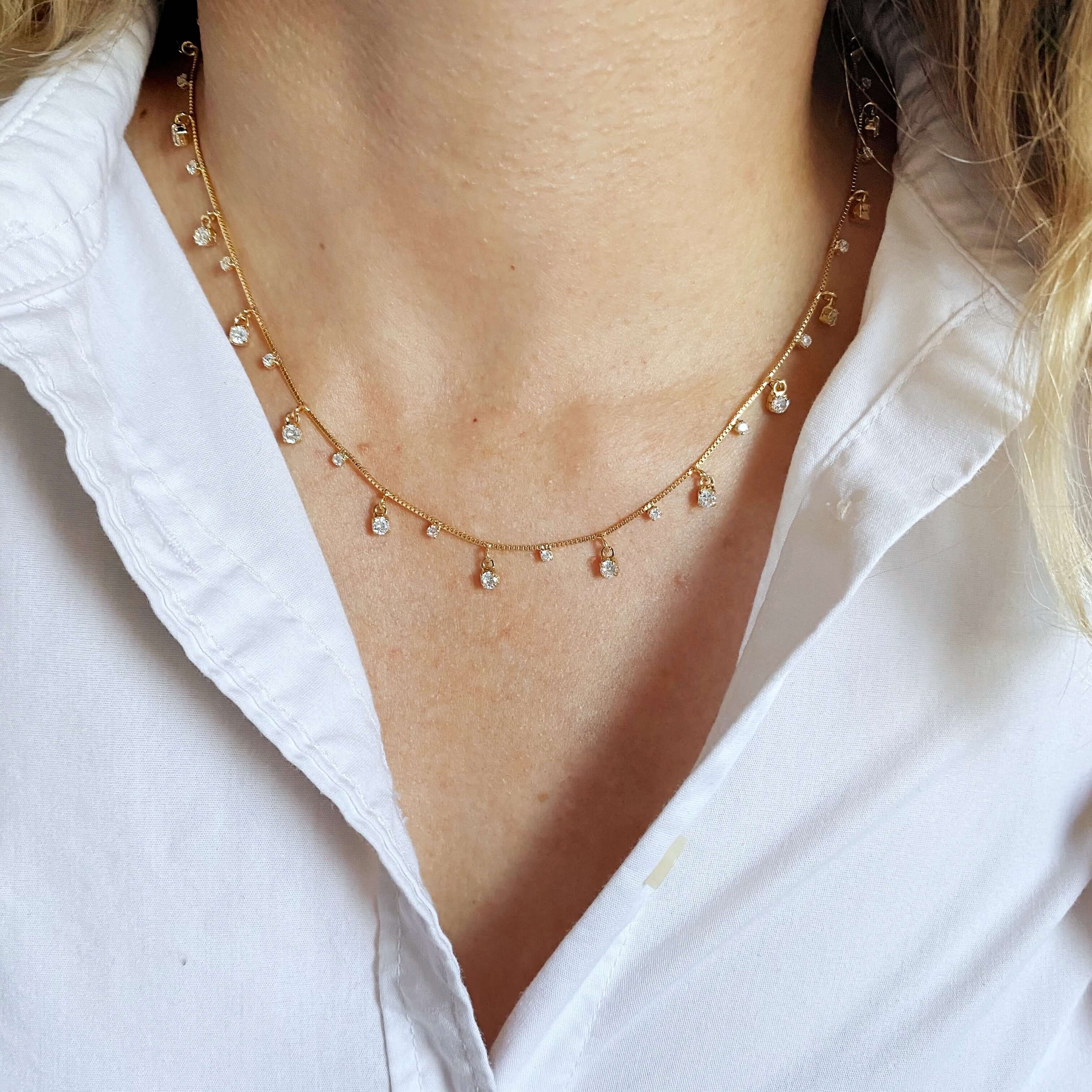 Mondsee 18k Gold Filled Sparkles Necklace | 18k Gold Filled Jewelry