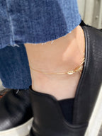 Mondsee 18k Gold Filled 0.5mm Box Chain Anklet | 18k Gold Filled Jewelry
