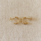 Mondsee 18k Gold Filled 13mm Spiked C-Hoop | 18k Gold Filled Jewelry