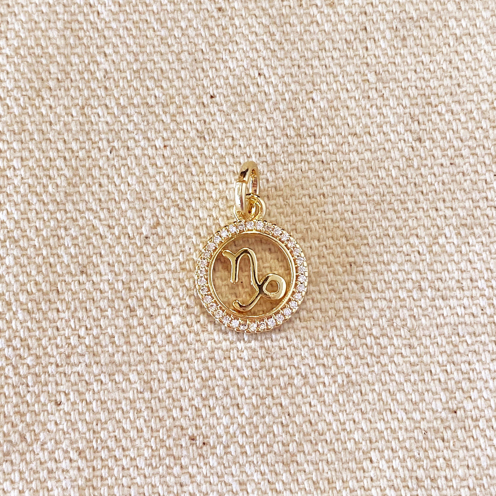 Mondsee 18k Gold Filled Mini Capricorn Zodiac Pendant | 18k Gold Filled Jewelry