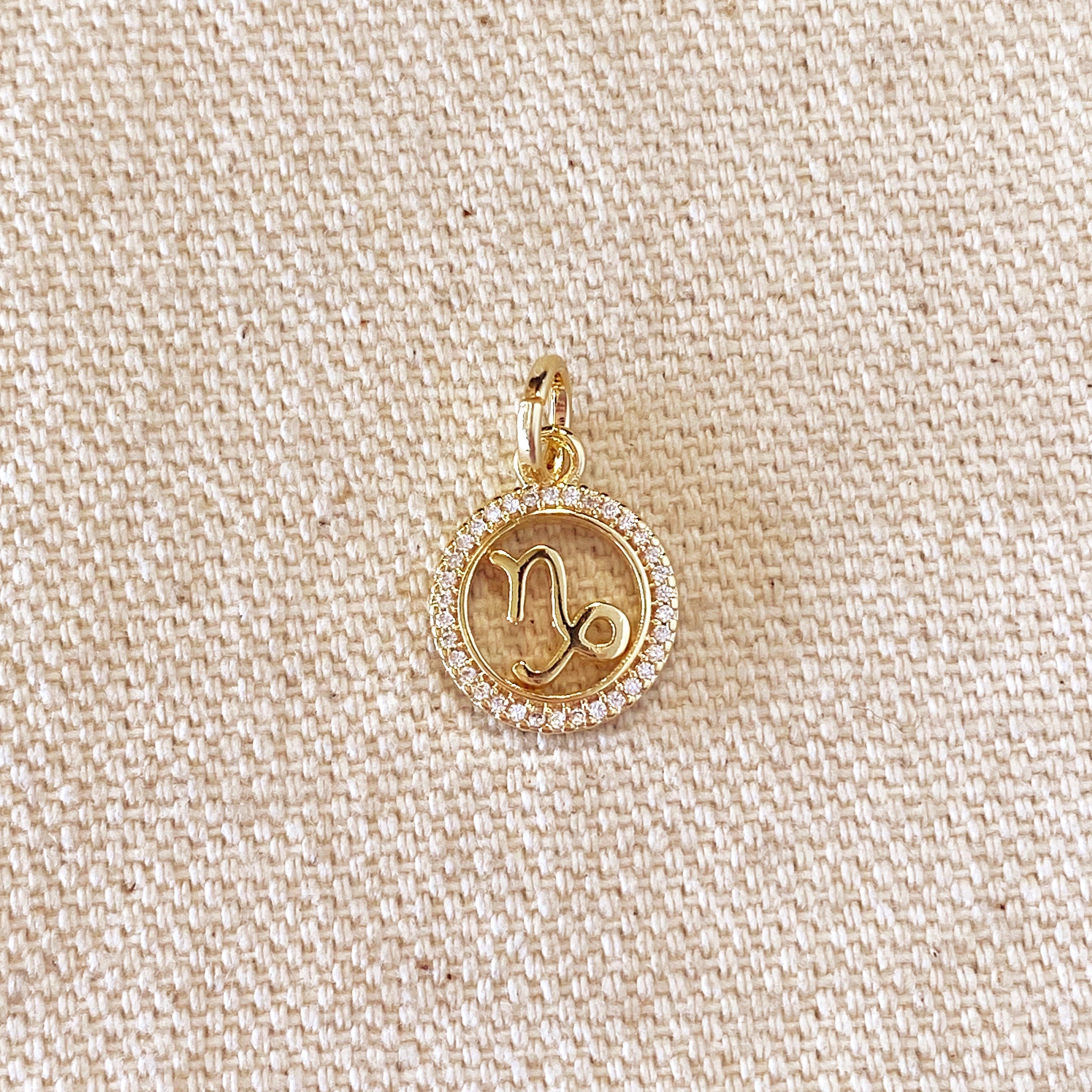Mondsee 18k Gold Filled Mini Capricorn Zodiac Pendant | 18k Gold Filled Jewelry