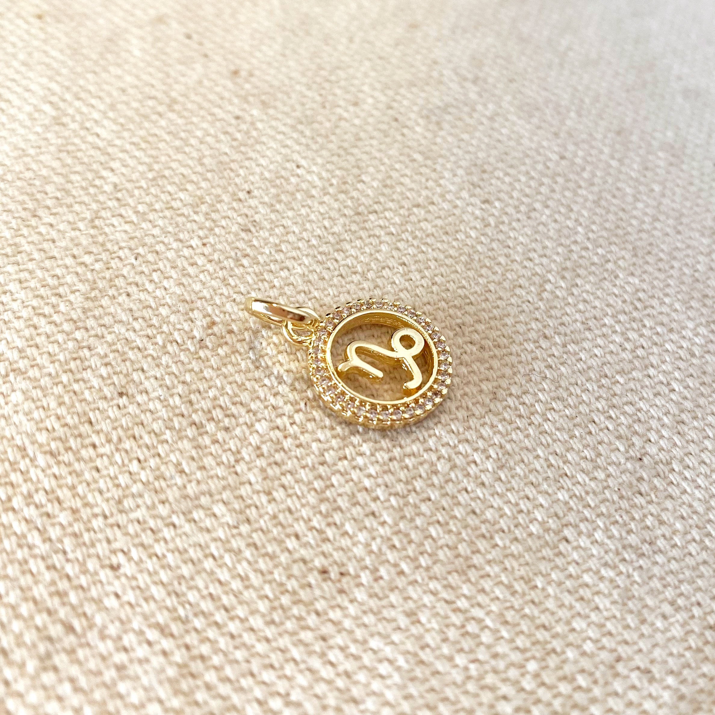 Mondsee 18k Gold Filled Mini Capricorn Zodiac Pendant | 18k Gold Filled Jewelry