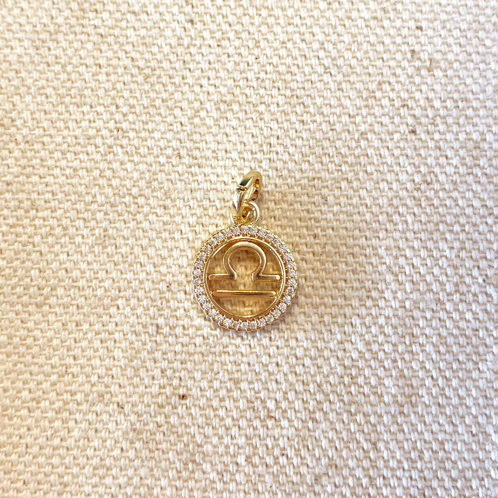 Mondsee 18k Gold Filled Mini Libra Zodiac Pendant | 18k Gold Filled Jewelry