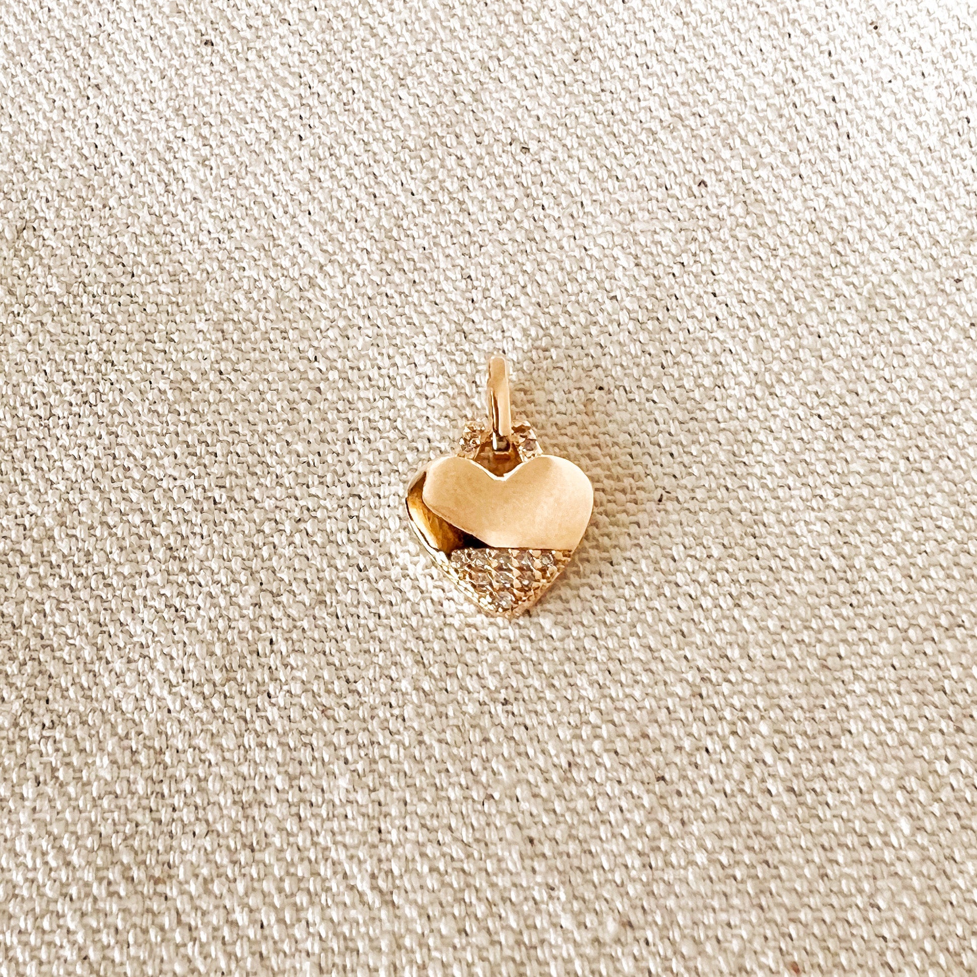 Mondsee 18k Gold Filled Heart Pendant With Cubic Zirconia Stones | 18k Gold Filled Jewelry