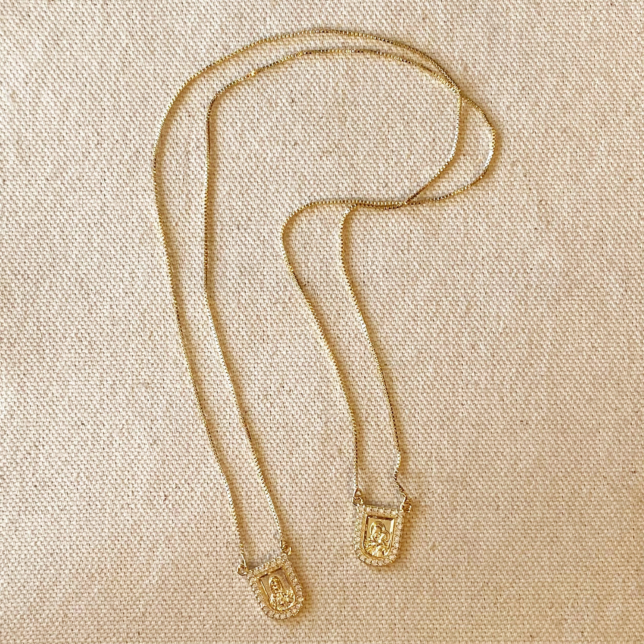 Mondsee 18k Gold Filled Scapular Necklace | 18k Gold Filled Jewelry