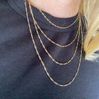 Mondsee 18k Gold Filled 1.7mm Singapore Chain | 18k Gold Filled Jewelry
