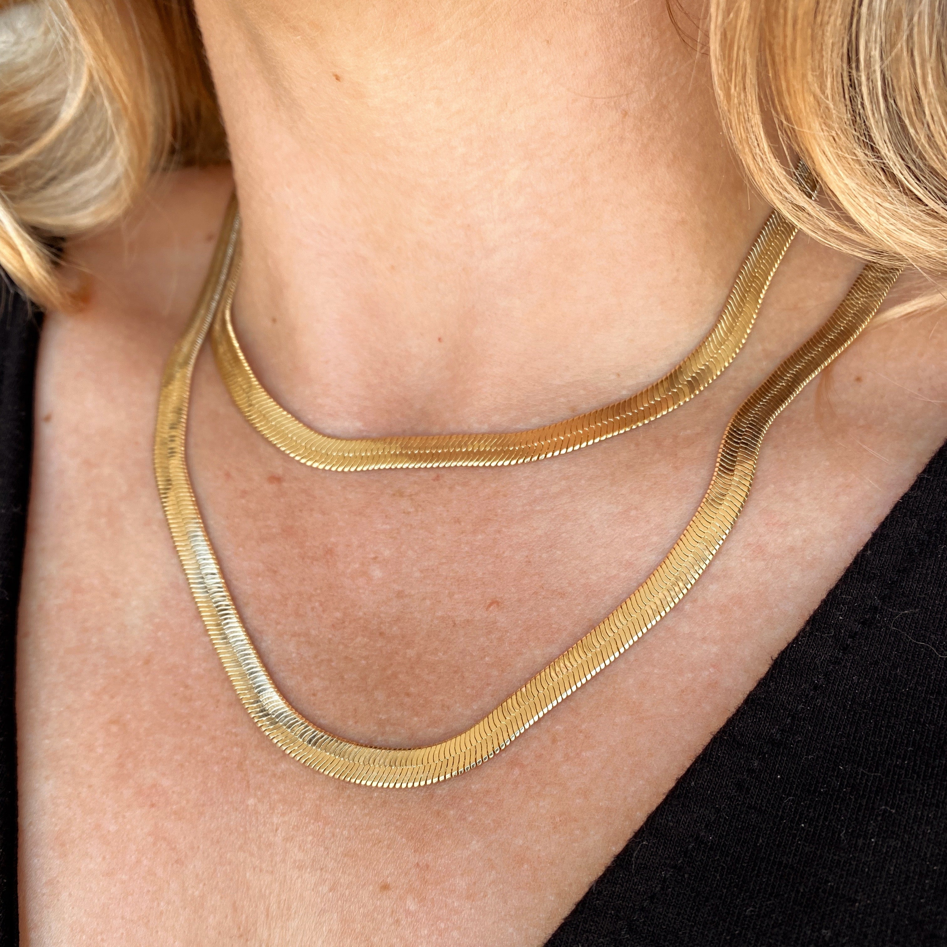 Mondsee 18k Gold Filled 6.0mm Herringbone Chain | 18k Gold Filled Jewelry