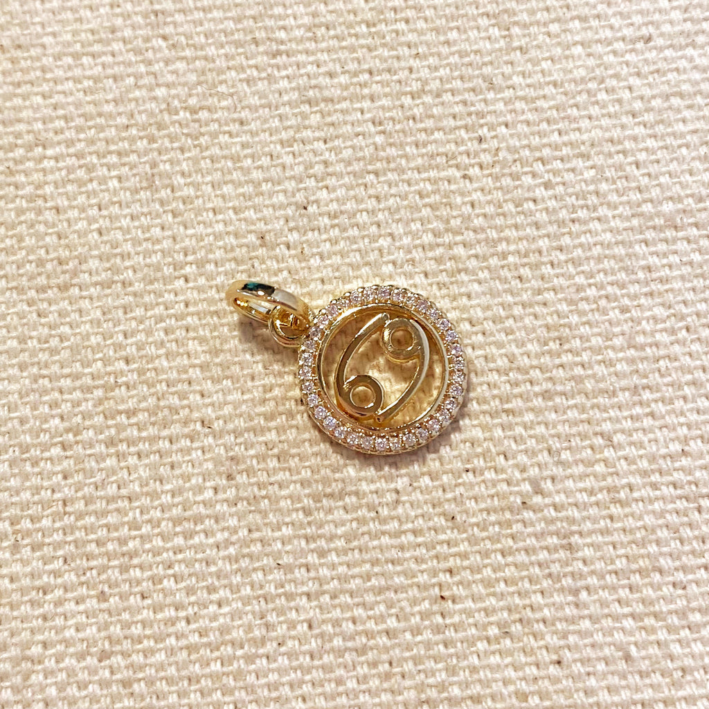 Mondsee 18k Gold Filled Mini Cancer Zodiac Pendant | 18k Gold Filled Jewelry