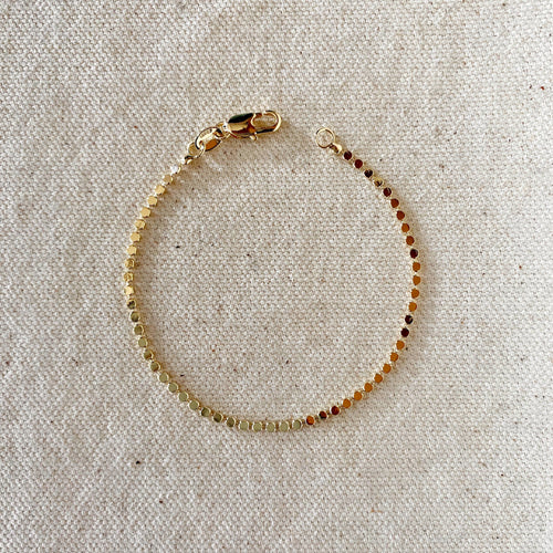 Mondsee 18k Gold Filled 2mm Dot Ball Bracelet | 18k Gold Filled Jewelry