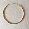 Mondsee 18k Gold Filled Oval Multi-Colored Cubic Zirconia Necklace | 18k Gold Filled Jewelry