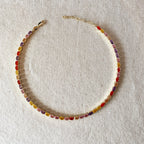Mondsee 18k Gold Filled Oval Multi-Colored Cubic Zirconia Necklace | 18k Gold Filled Jewelry