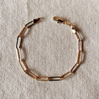 Mondsee 18k Gold Filled Classic Paperclip Bracelet | 18k Gold Filled Jewelry